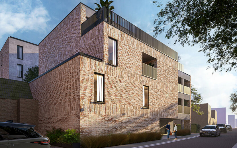 Residentie De Motte, een exclusieve woonervaring in een rustige, doch dynamische omgeving. Gelegen in de Hulstraat in de dorpskern van Hoeselt en omringd door groen, biedt deze residentie een prachtig uitzicht op het Mottepark. Hier geniet u van de perfec