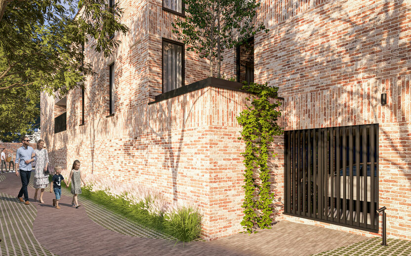 Residentie De Motte, een exclusieve woonervaring in een rustige, doch dynamische omgeving. Gelegen in de Hulstraat in de dorpskern van Hoeselt en omringd door groen, biedt deze residentie een prachtig uitzicht op het Mottepark. Hier geniet u van de perfec